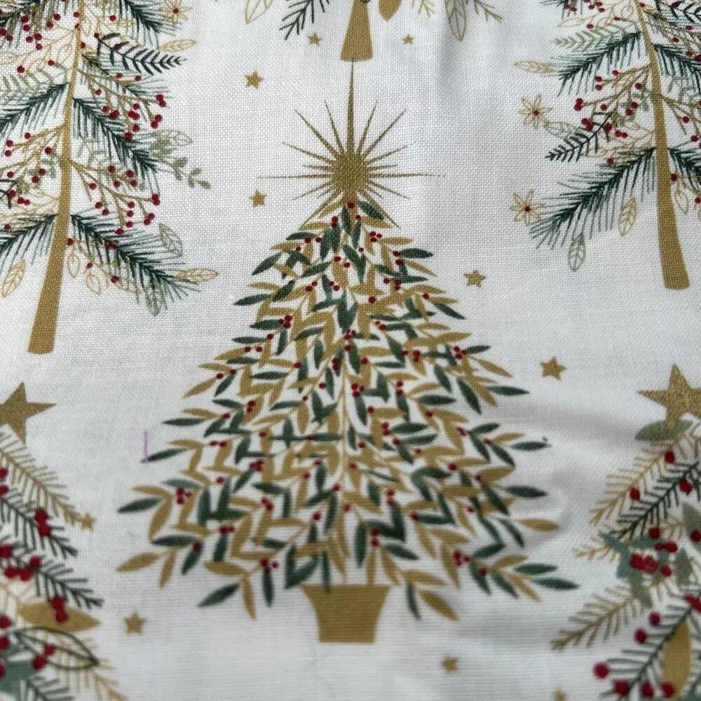 3 Wishes Shimmer Sparkle Holiday Christmas Trees Cotton Quilting Sewing Fabric
